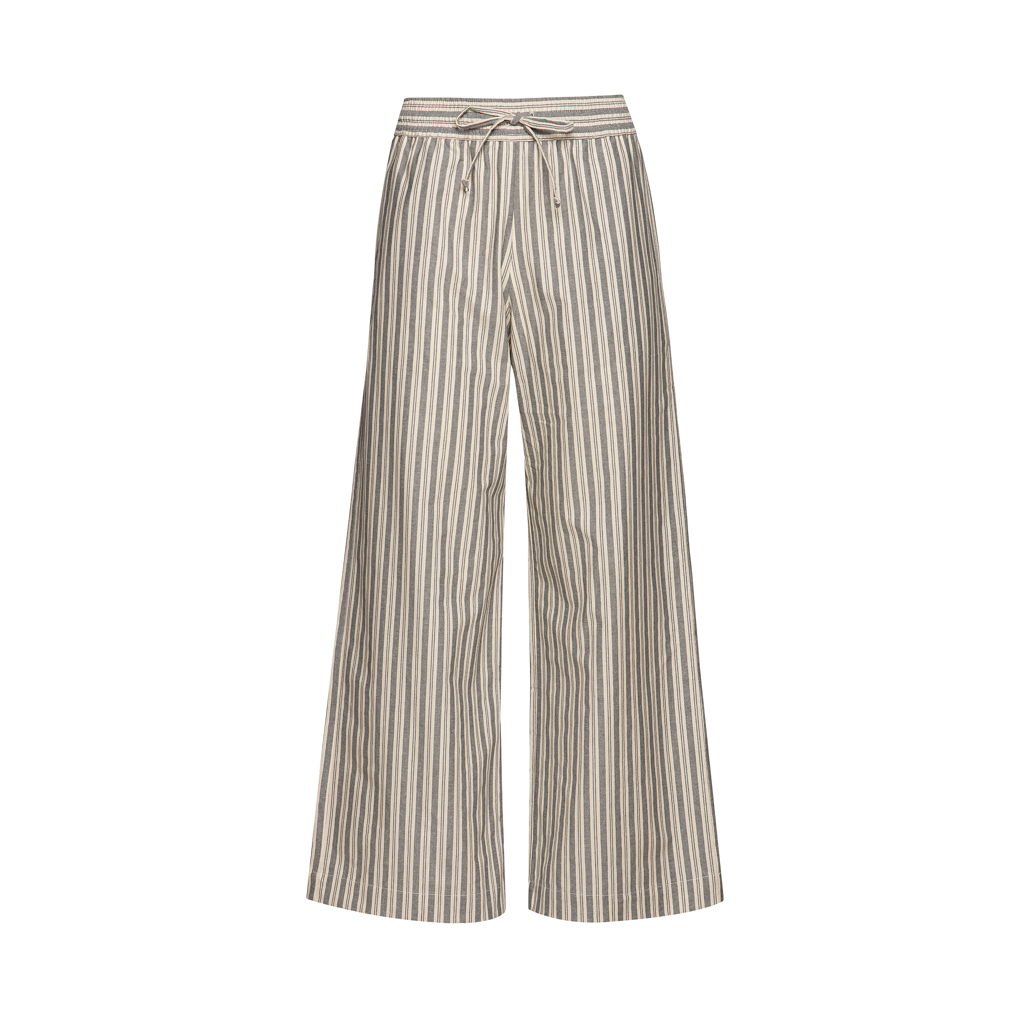 Luxury Italian Cotton pant with elastic waist and drawstring.  Inseam 30".  Also comes in solid Indigo Cotton Cashmere.  XS-XL