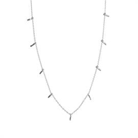 Silver Gemstone Necklace