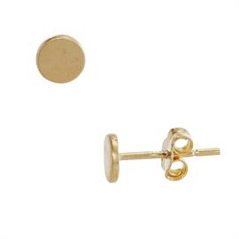 Gold Circle Stud Earrings