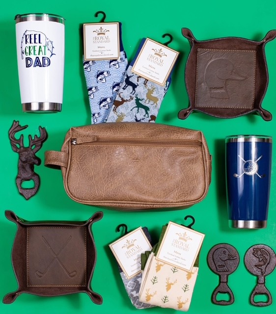 Socks, Valet Trays, Travel Bags, Wallets, Key Chains and Sleepwear
