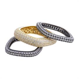 Gold and Pewter Stack Rings