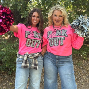 We loved our checkered game day so much we made it for your pink out games!! Pink out cancer with your cute neon pink design!