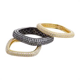 Gold and Pewter Stack Rings