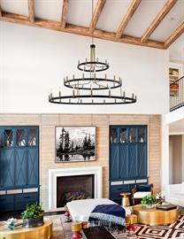 Clayton 60" 3-Tier 45-Light Chandelier