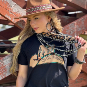 A new western design that brings a flare to our collection! Too rare to compare says it all!  Shown on a solid black t-shirt.