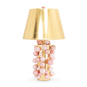 Buble' Grande Table Lamp (Pink) with 12x18x12 Gold Foil Shade