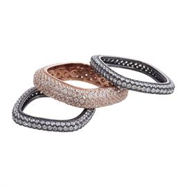 Rose Gold and Pewter Stack Rings