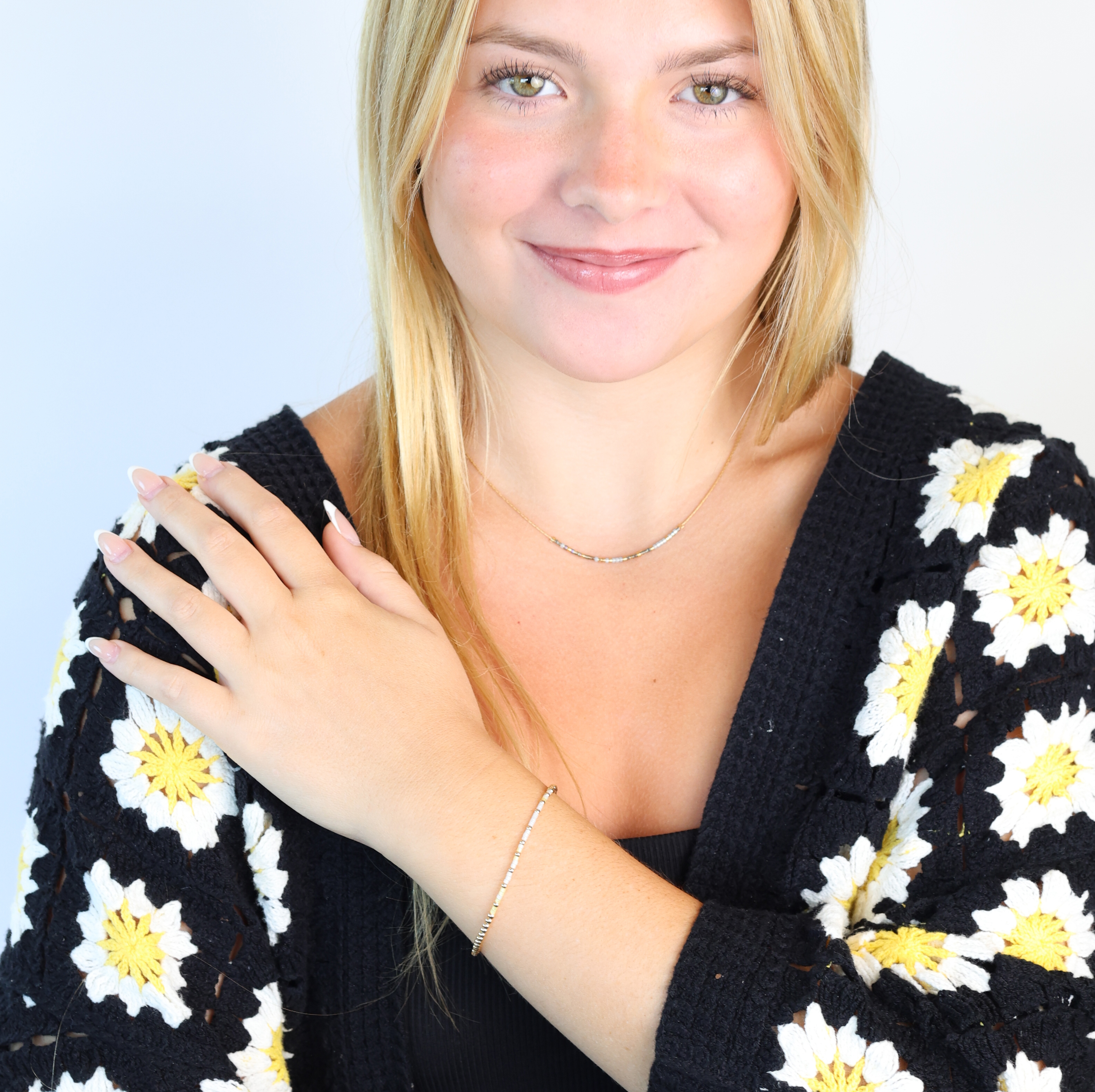 Morse code "My Sunshine" necklace with matching bracelet