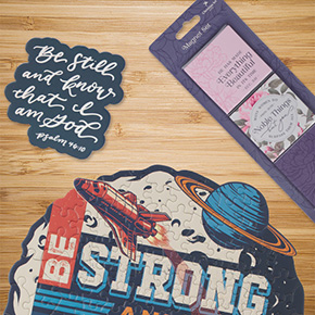 magnets, puzzles and bookmarks