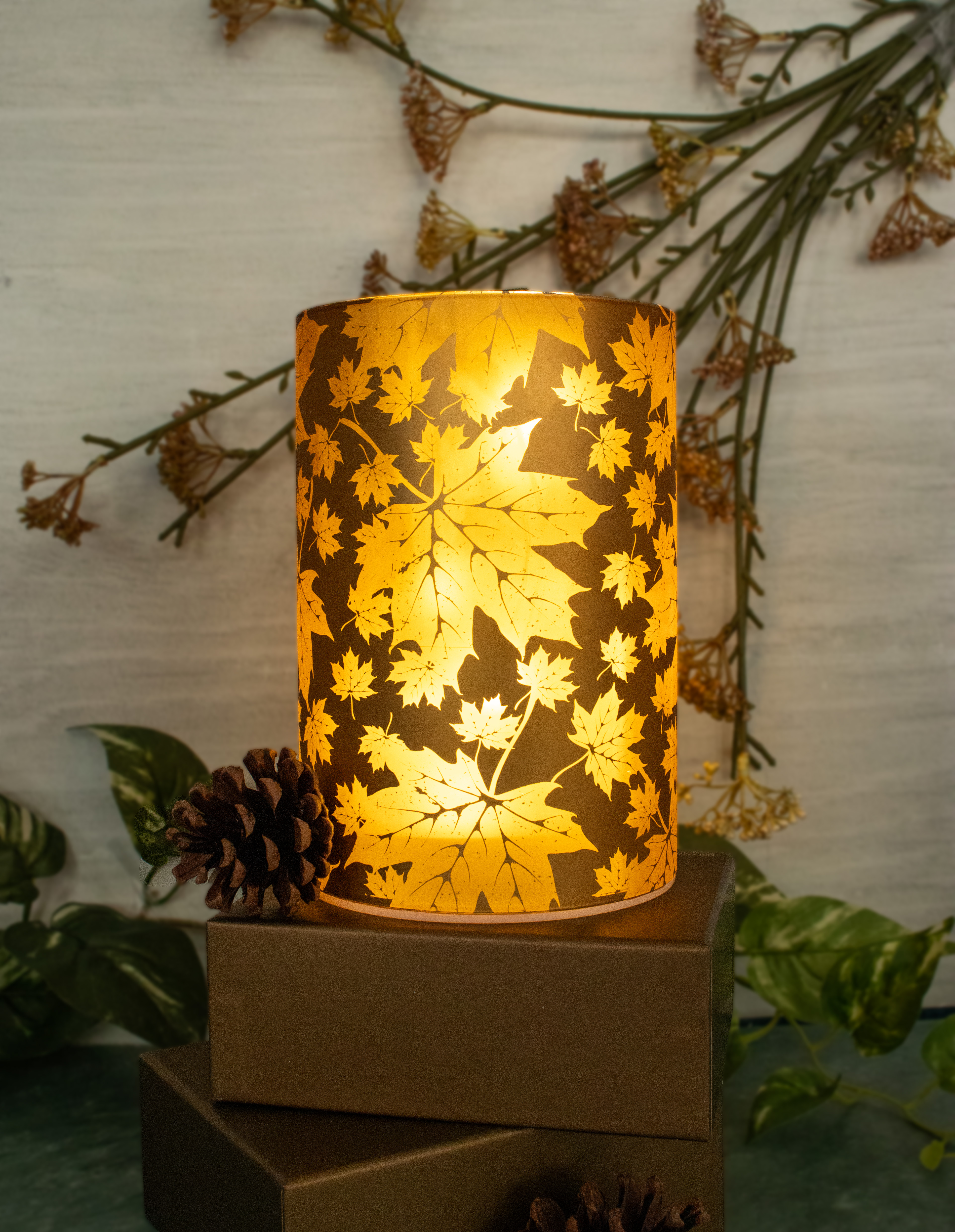 Glass String Light Laser Etched LED Canister