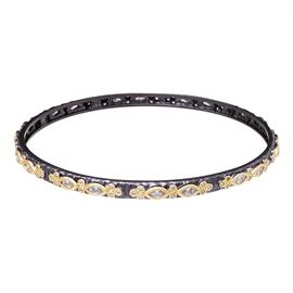 Pewter Two Stone Bangle