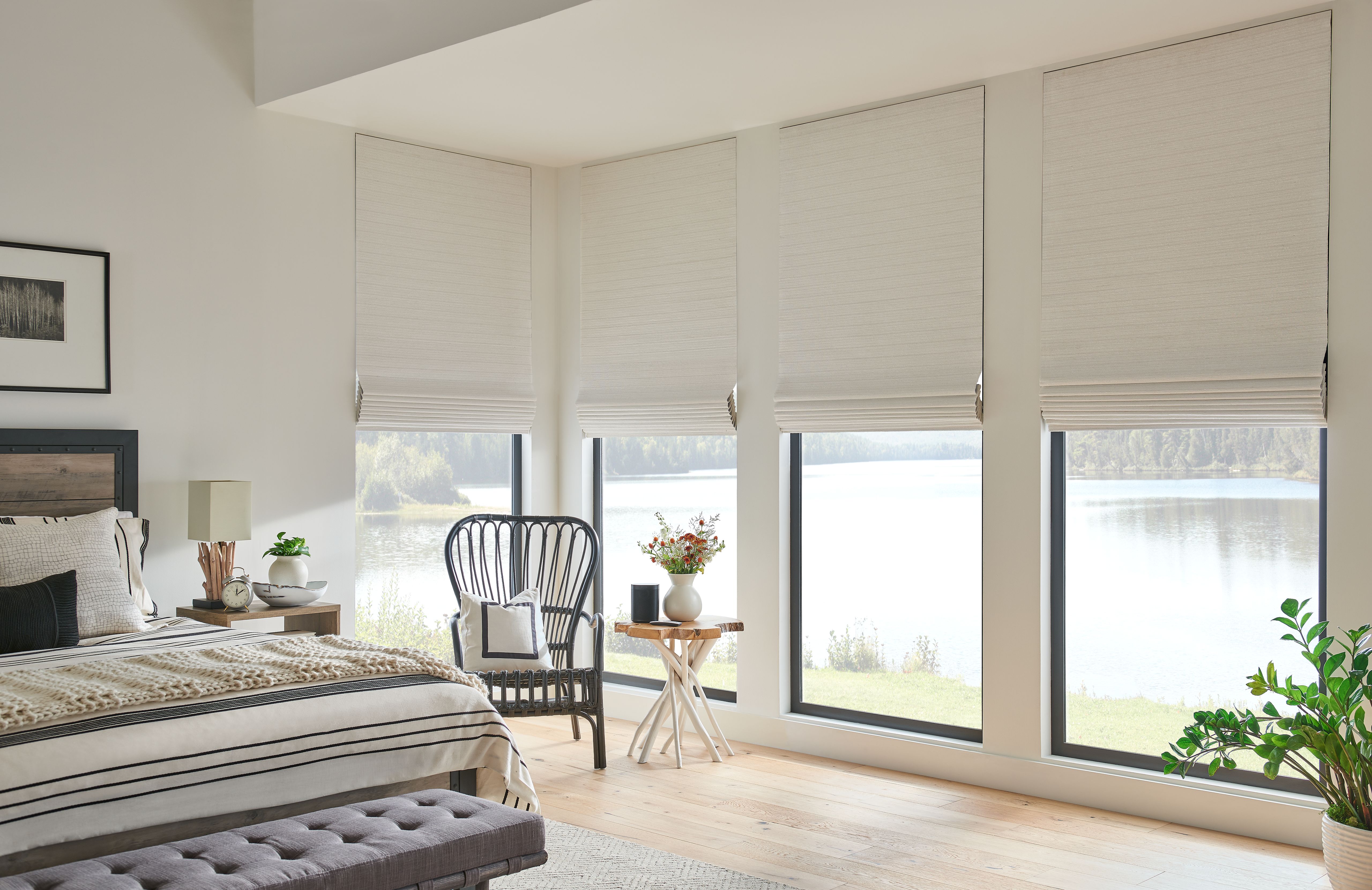 Clean White Classic Woven Shades
