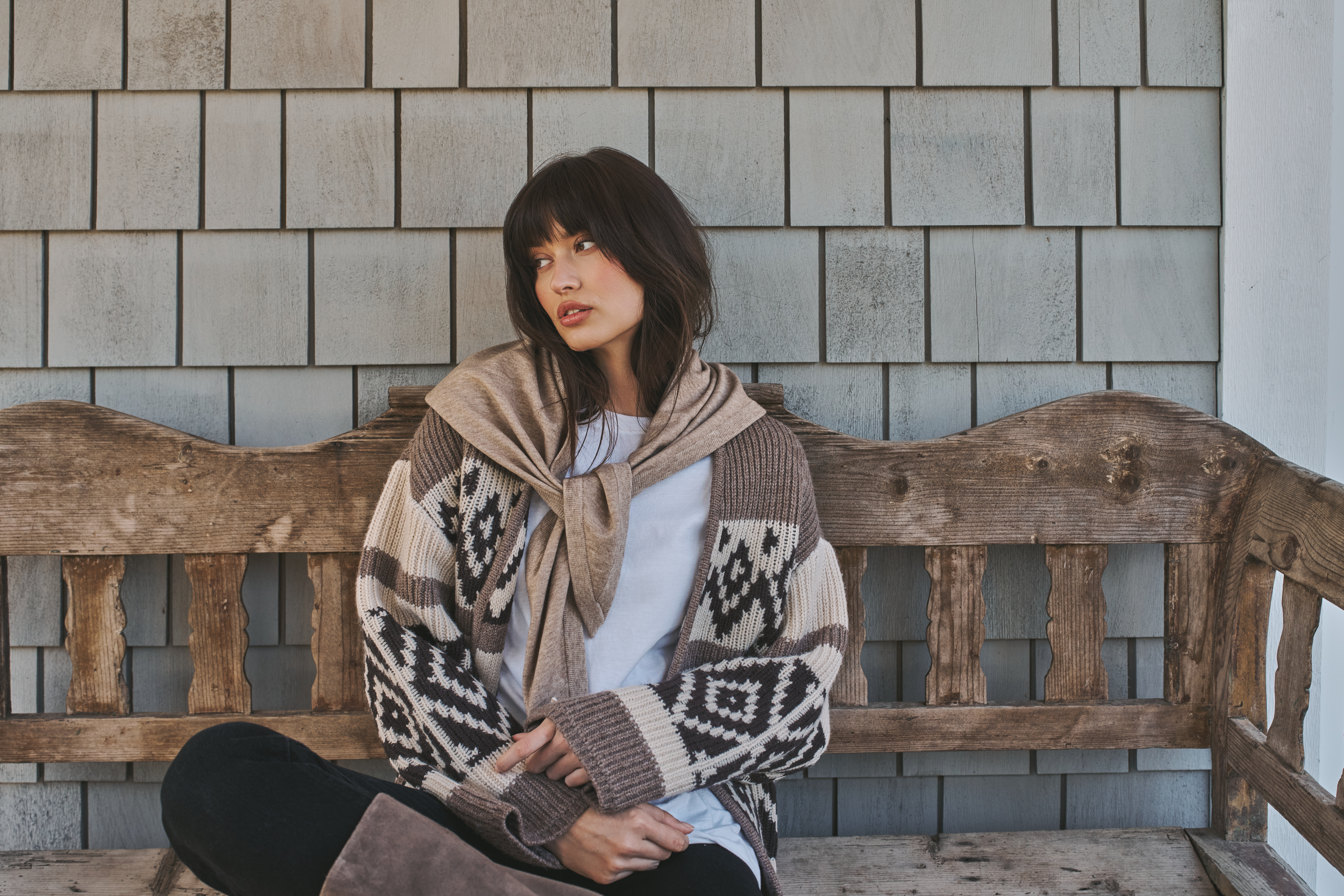 Chunky jacquard cardigan 