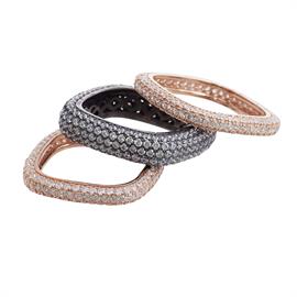 Rose Gold Pewter Stack Rings