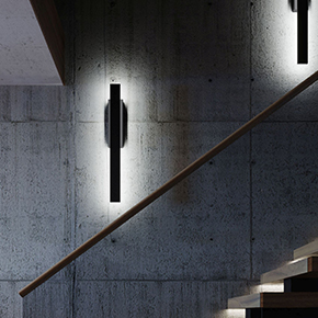 Tru lED outdoor sconce is available in a black finish and three lengths, 24", 36" or 48".