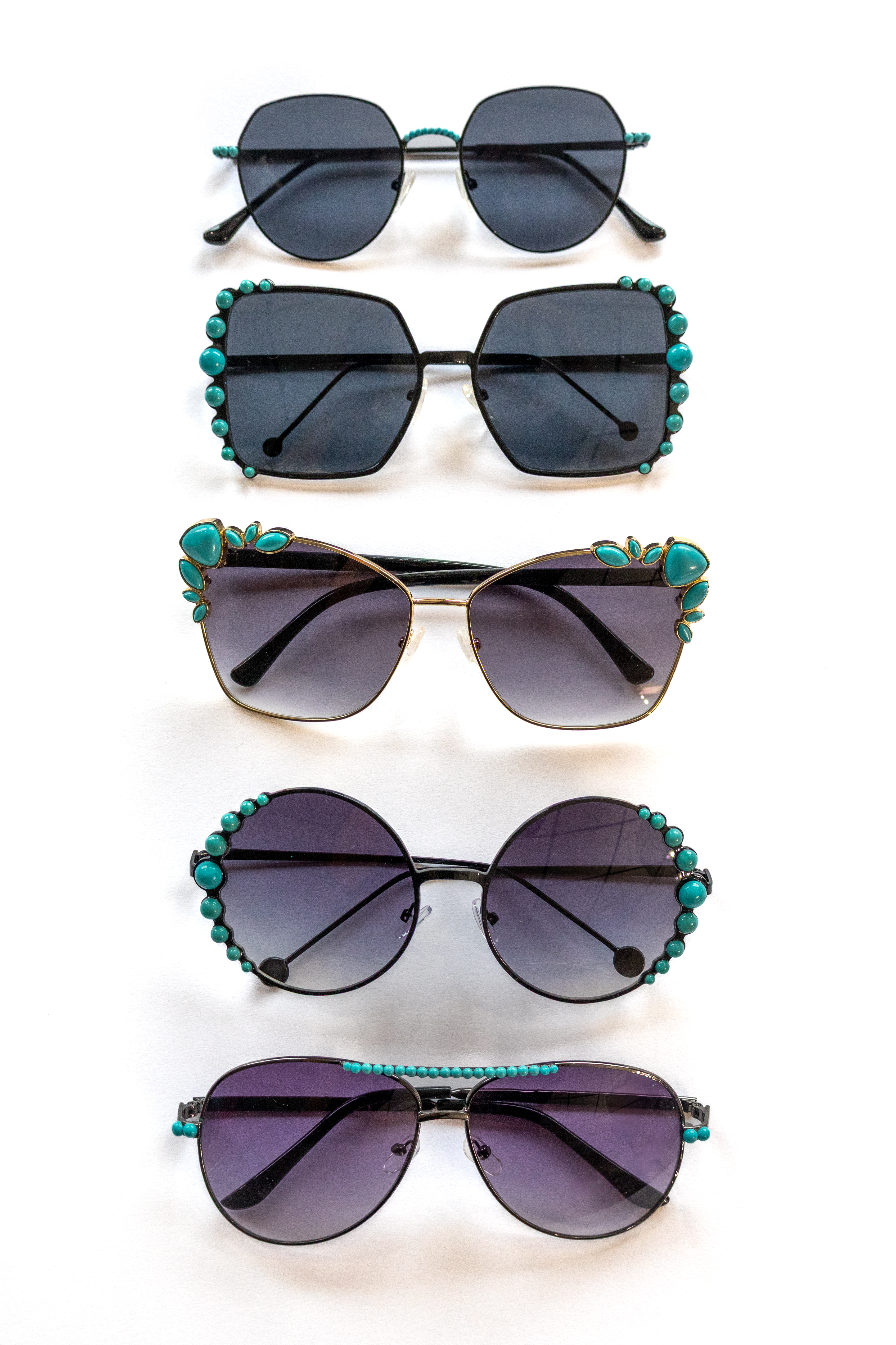 Exclusively Designed by Everley Grace Wholesale - Metal Frames - Faux Turquoise Beads