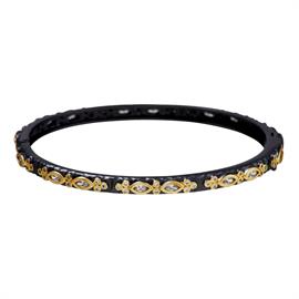 Pewter Gold Paisley Bracelet