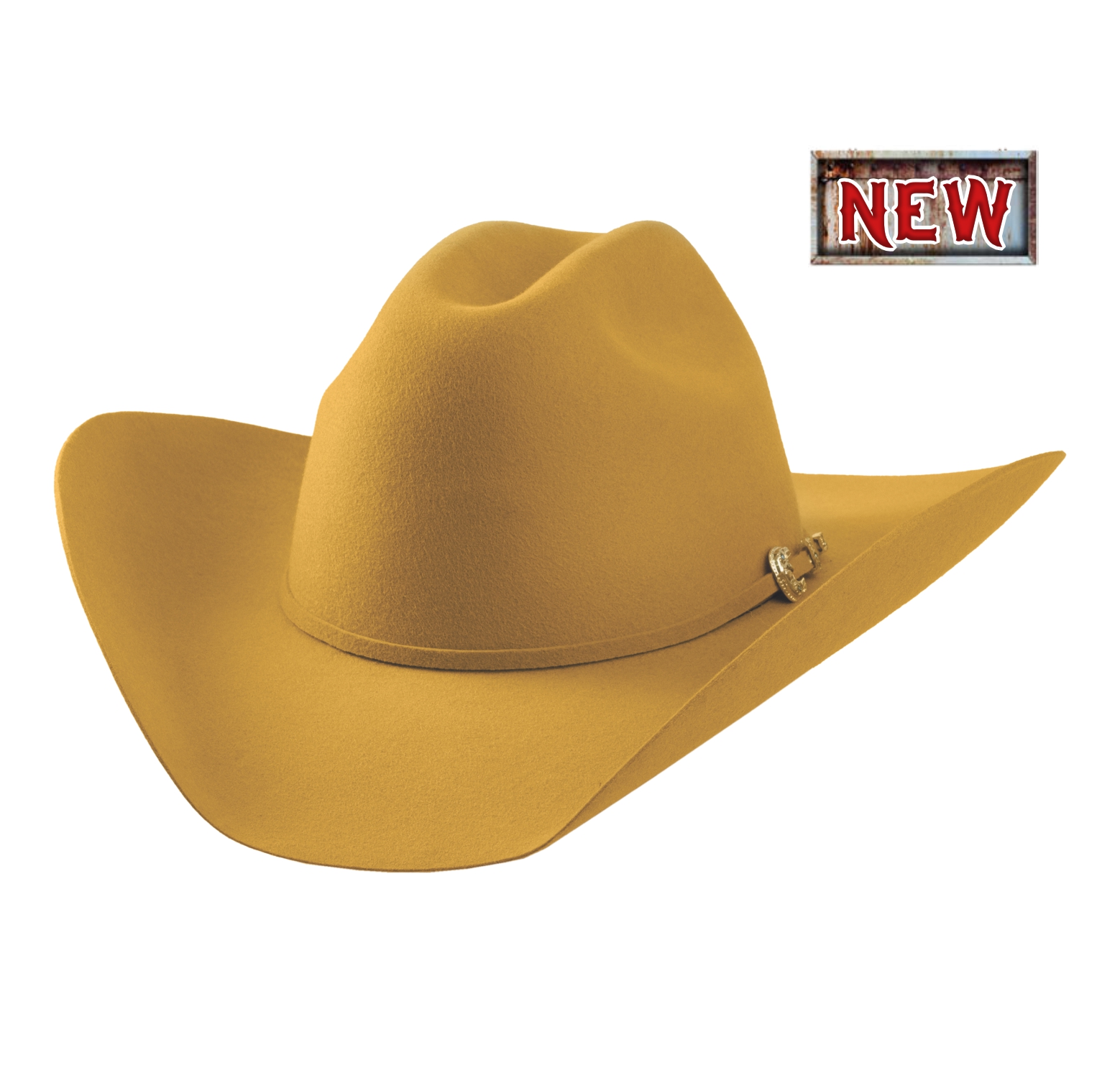 This vibrant mustard Kingman 4X captures the iconic silhouette of traditional cowboy headwear.