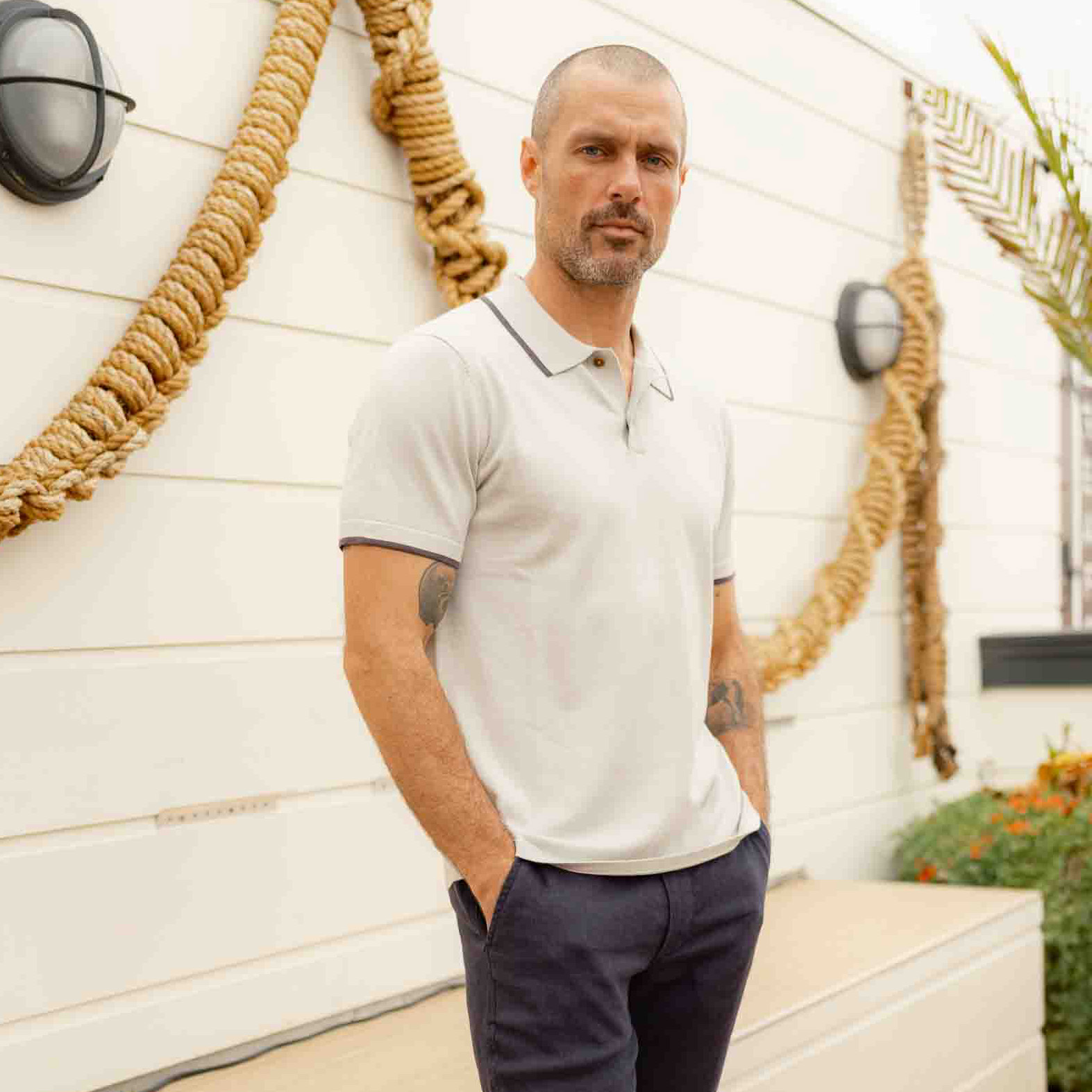 Cloud Cotton Viscose Sweater Polo