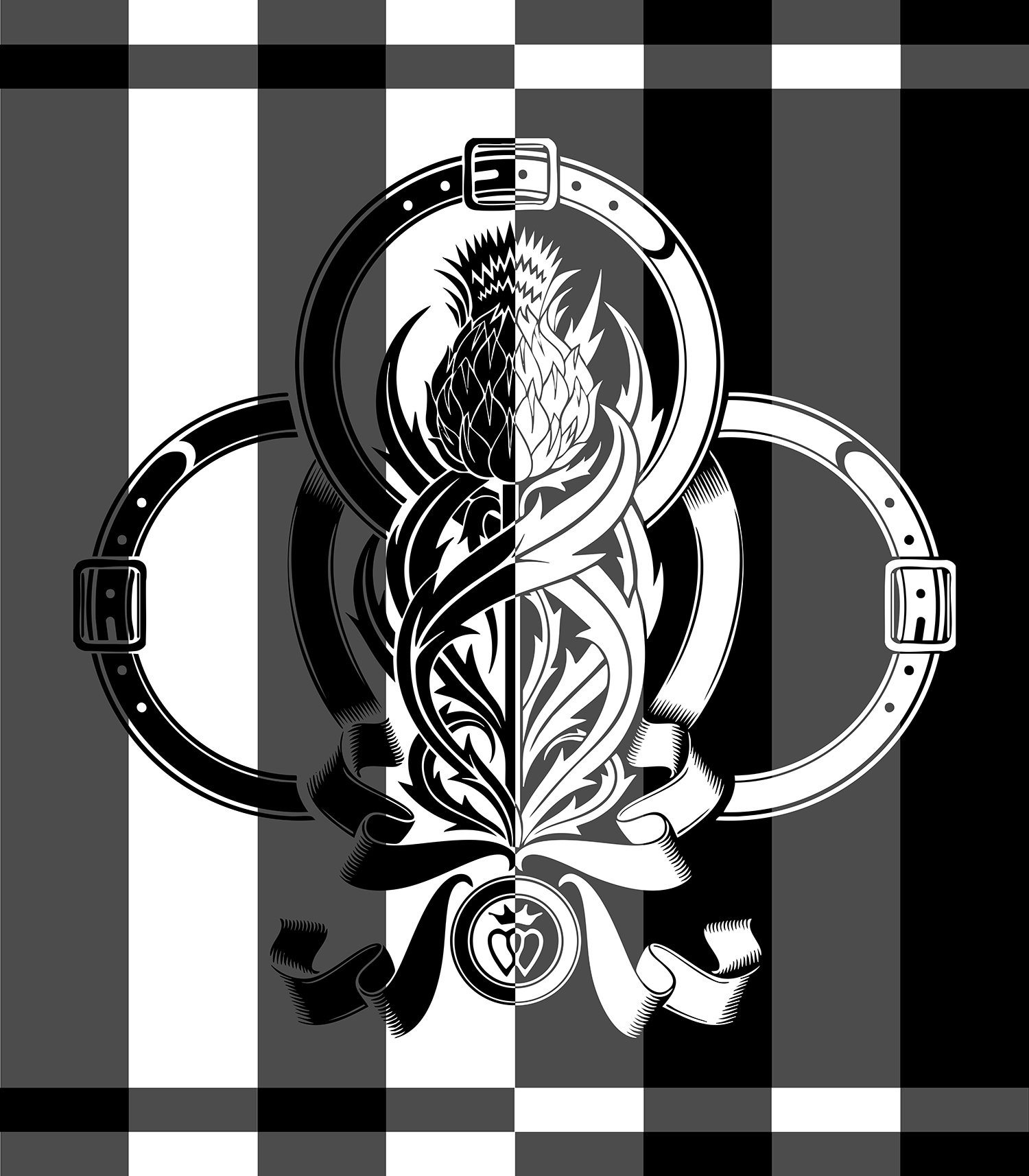 Prince of Scots Custom Design Thistle Throw