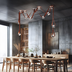 SNAPS Large LED Pendant w/Metal Cones