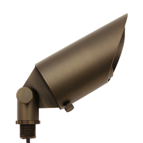 Irradiar Spotlights: durable 2.4” brass with adjustable hood & angle, clear lens, and MR16 compatible. Multiple beam options and ground stake for versatile outdoor lighting.