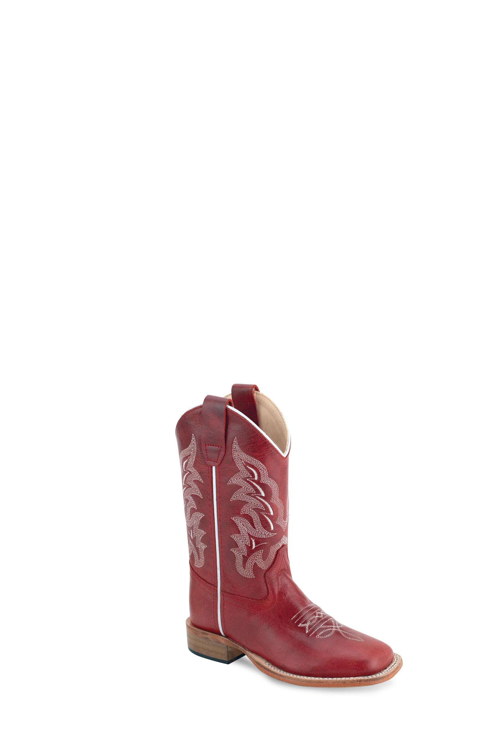 All over leather foot & shaft, 6 – row fancy stitch, reinforced shanks, hand corded medallion, natural leather welt, white double row welt stitch, broad square toe and leather outsole.