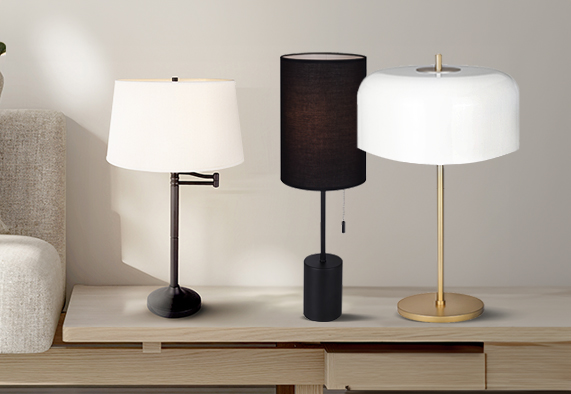 Our table and floor lamps shine perfectly in your corner reading nook or at your bedside while showcasing your chic style!