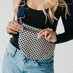 The Westlyn Woven Bum Bag features woven vegan leather in solids and checkered prints, with bold hardware, a stylish strap, and a chic interior—perfect for elevating any outfit.          Ask ChatGPT