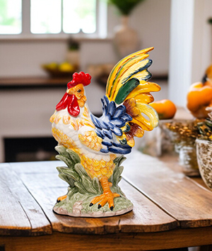 Rooster Figurine 10 7/8"H