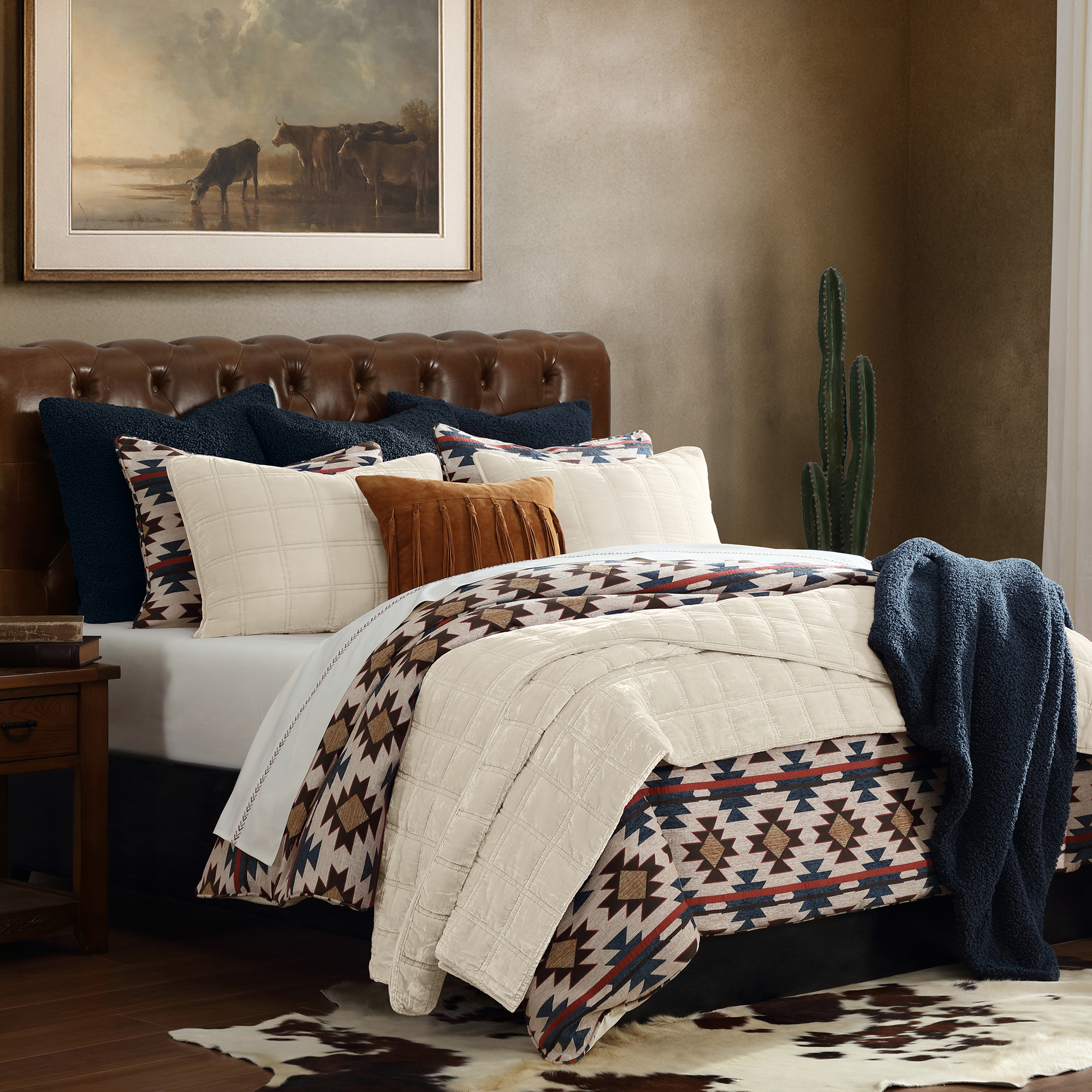 Woven in soft chenille jacquard with Tasha Polizzi’s iconic print and a cotton reverse, it offers lasting comfort, durability, and year-round coziness.