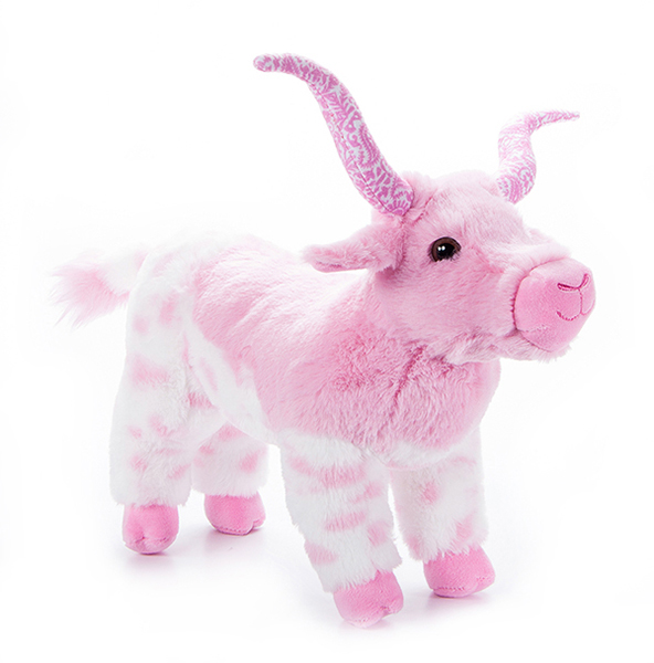 12" Pink Long Horn Plush Toy