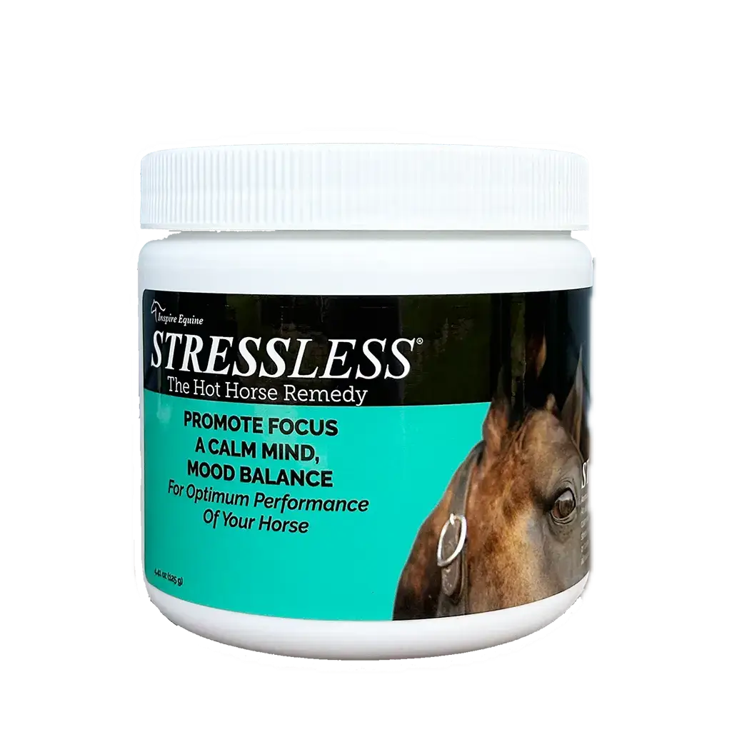 Ideal for first-time users, horses experiencing temporary stressors, or for targeted support, the 30-day supply of StressLess® comes in a 4.41 oz tub and provides up to 30 days of supplementation.