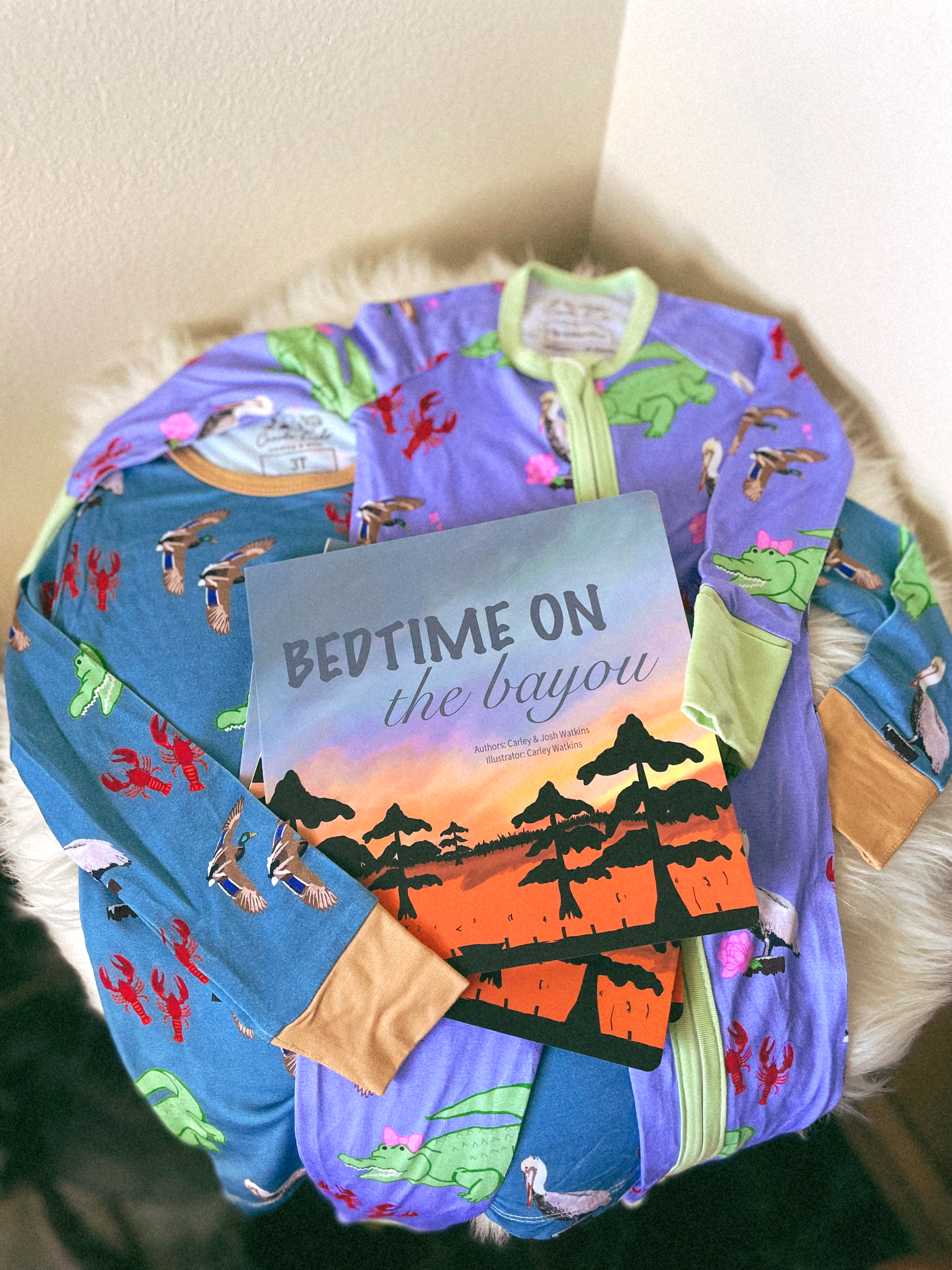 It's Bedtime On The Bayou so both girls and boys need comfy pjs and a book to read before bed!