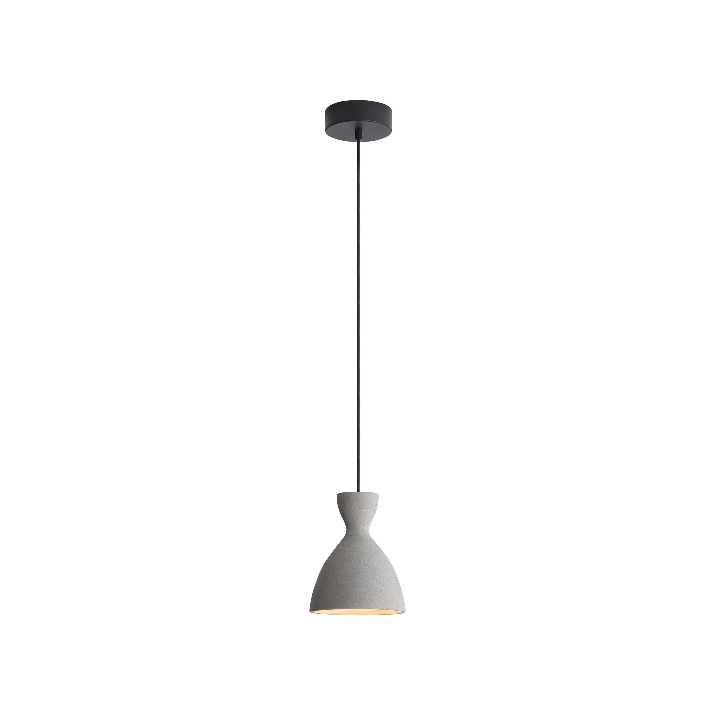 Aethera 7" Pendant - Grey Cement