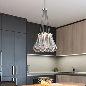 Vaso Rain Drop 7-Light Cluster Chandelier