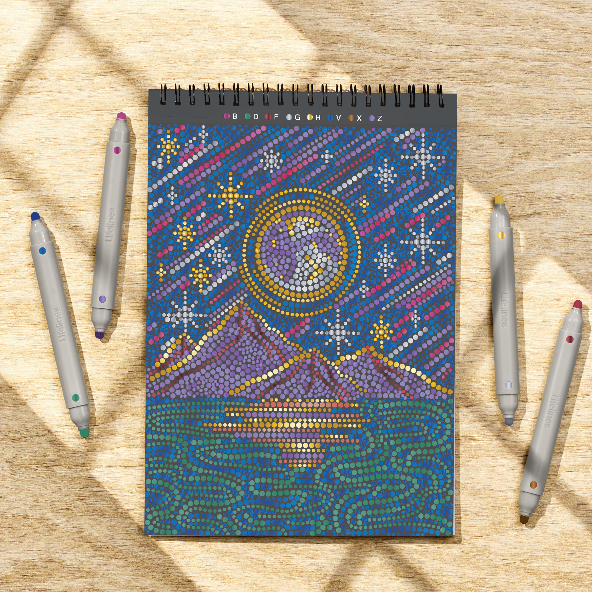 FlowArt® - Dot-By-Letter, Into the Galaxy - Metallic Ink