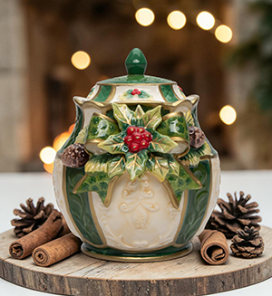 Holly Candy Jar