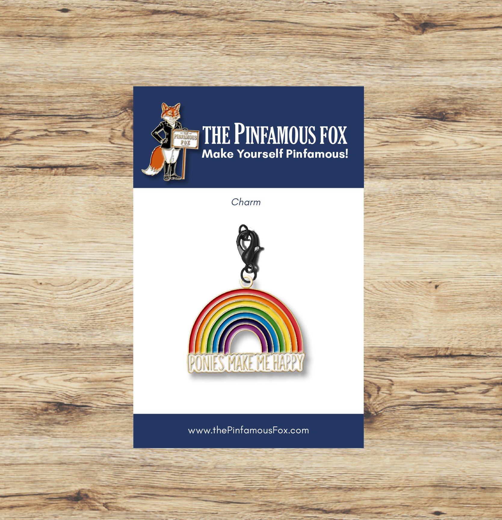 Ponies make everyone happy, this is available in charm and pin set!!