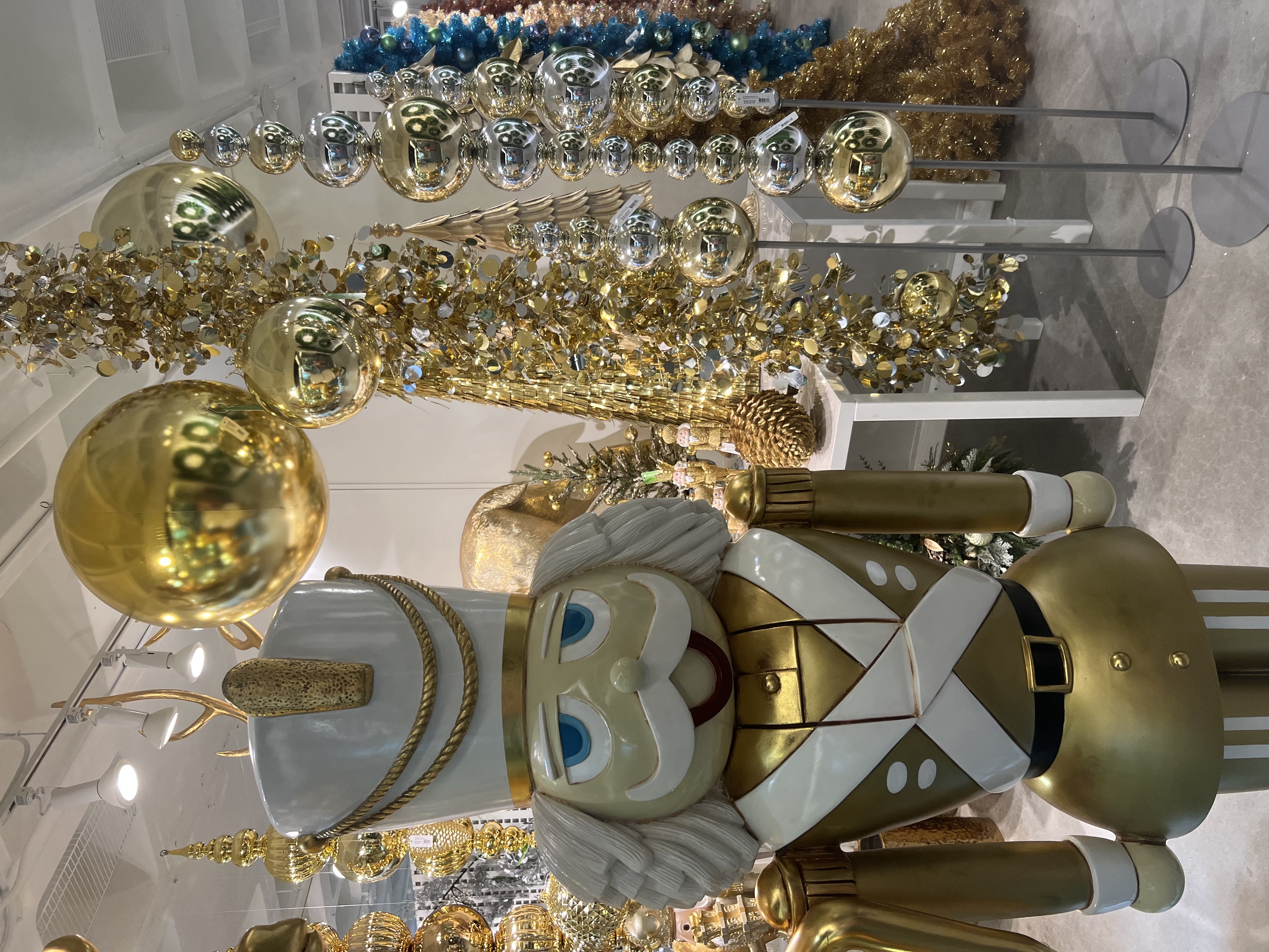 Large scale Christmas decor for residential/commercial space.  Nutcracker, soldiers