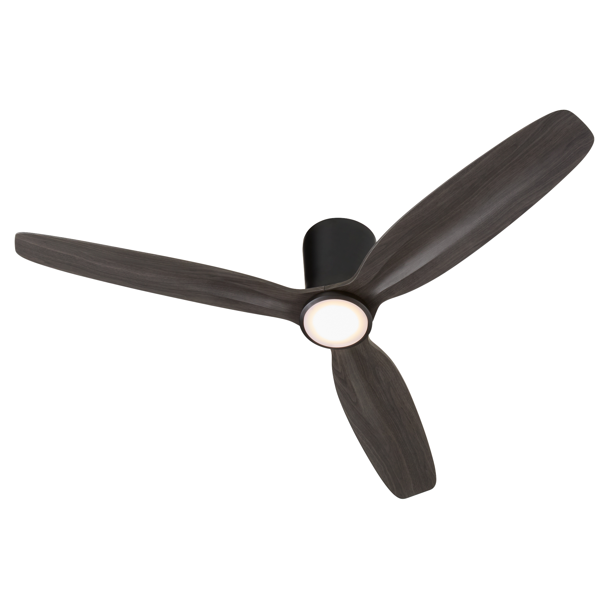 Zoro features a clean, minimalist matte black design with a modern casual look. This damp-rated hugger is ideal for low ceilings and covered indoor or outdoor spaces.