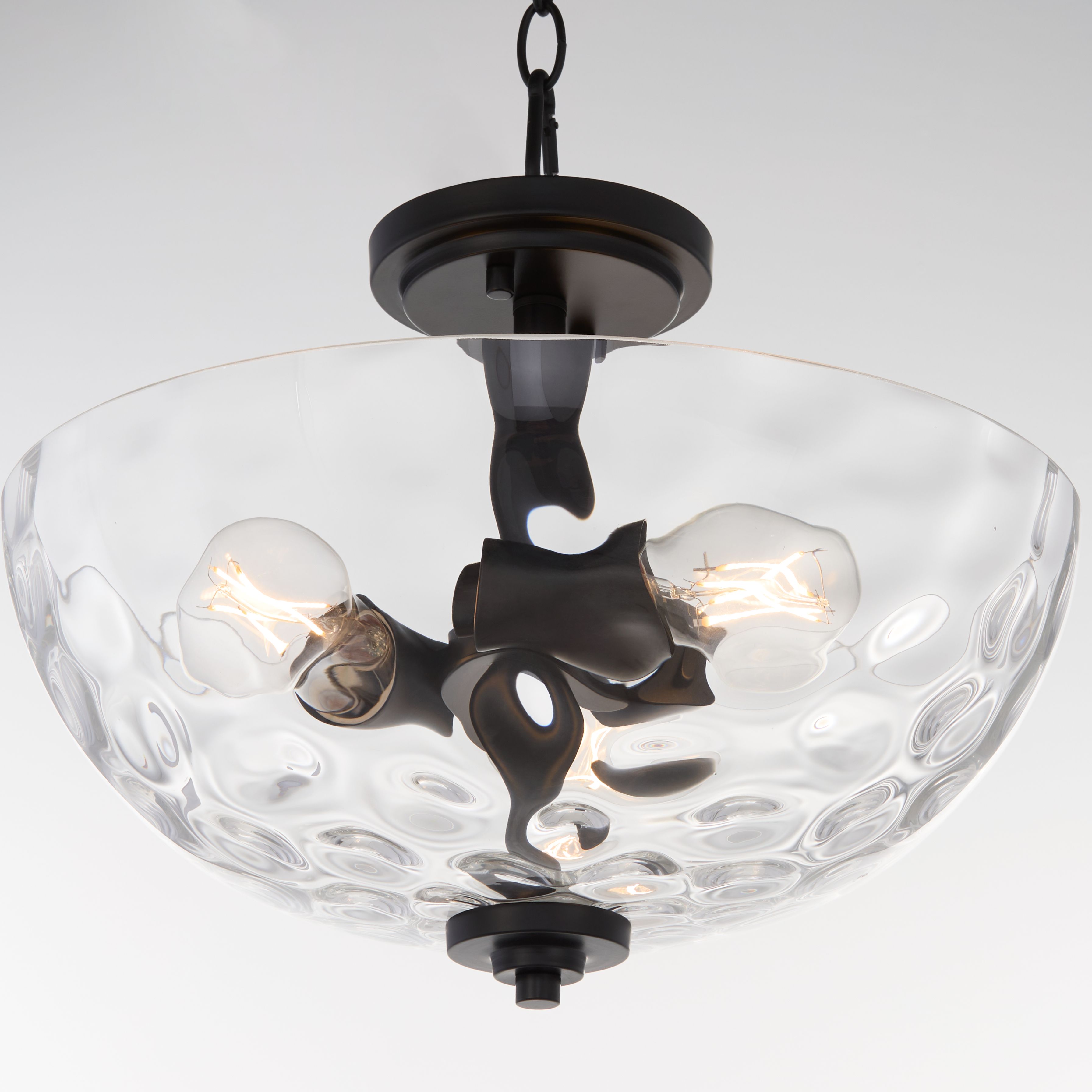 ADAMS 15" CLEAR/HAMMERED DUAL MOUNT 