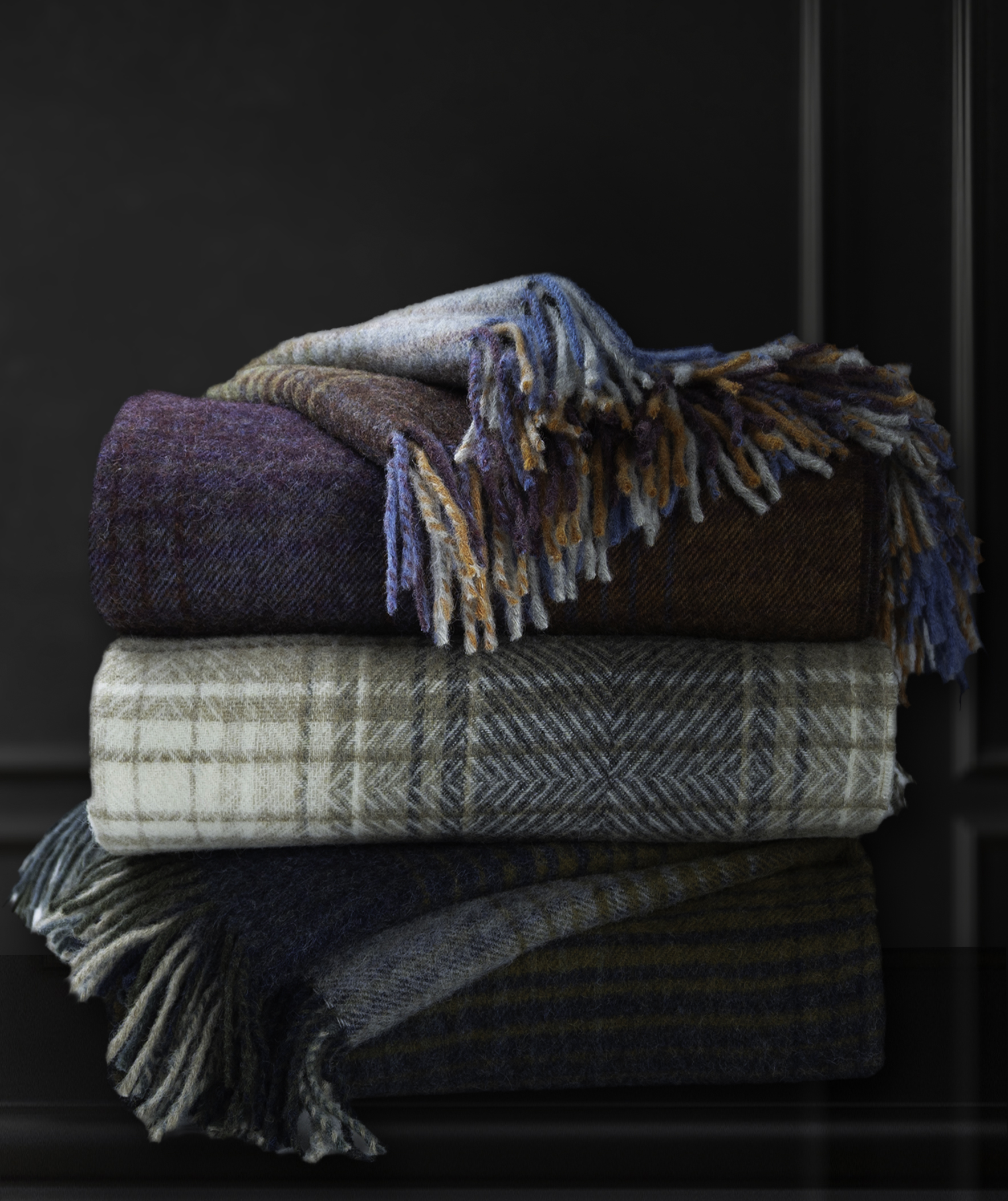 Prince of Scots Ombre Tartan Throws 