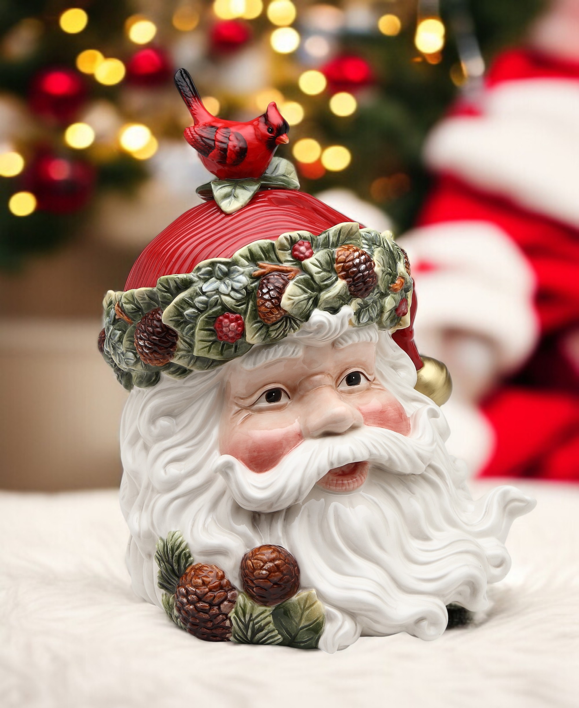 Santa Cookie Jar 10 3/4"H 
