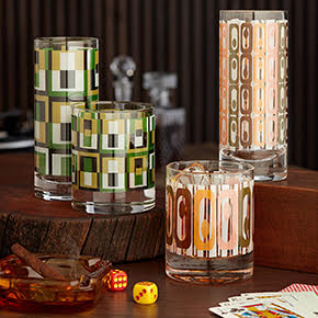 Vintage Modern Cocktail Glasses