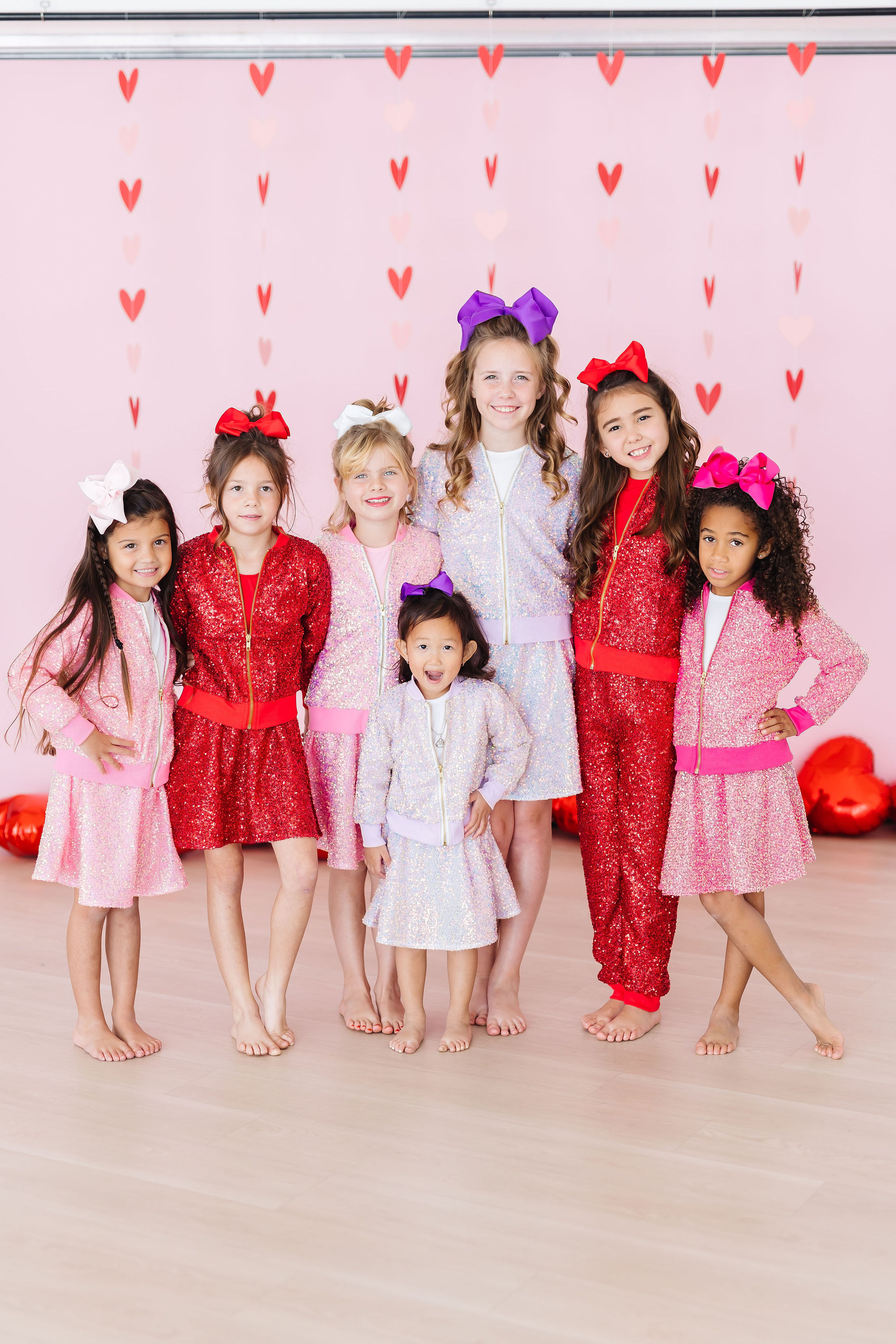 It's time to sparkle! Available in a jacket, skort, joggers, and sequin dress.