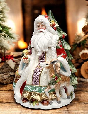 Santa Cookie Jar 11 1/4"H
