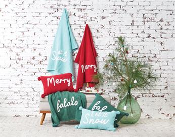 carol & frank- Holiday Text Pillows and Throws 