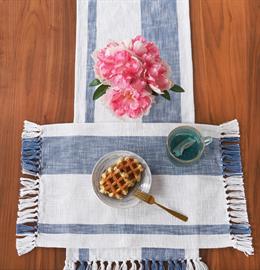 carol & frank- Morgan Denim Tabletop Collection