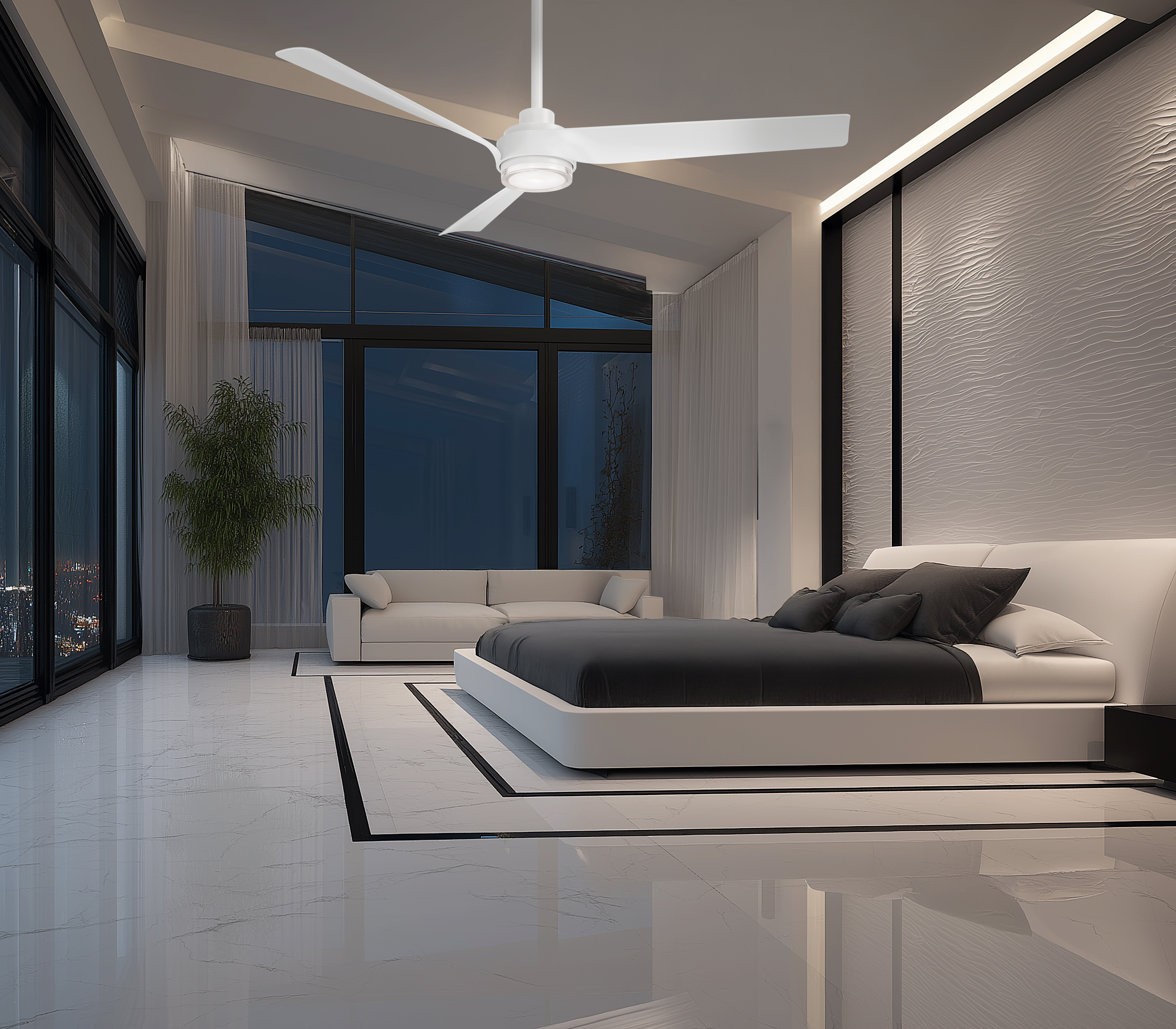 Modern, simple, and smart, Chill delivers quiet airflow, tunable LED lighting, and seamless myWAC control for effortless indoor and outdoor comfort. 